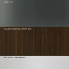 Jídelní stůl se čtvercovou skleněnou deskou a dřevěnou podnoží Made in Italy - Kuadro Viadurini