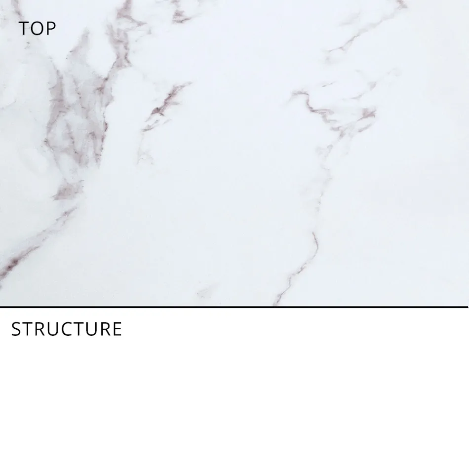 Zahradní jídelní stůl z hliníku a Hpl nebo Gres, různé povrchové úpravy - Filomena Viadurini