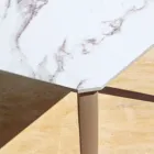 Zahradní jídelní stůl z hliníku a Hpl nebo Gres, různé povrchové úpravy - Filomena Viadurini