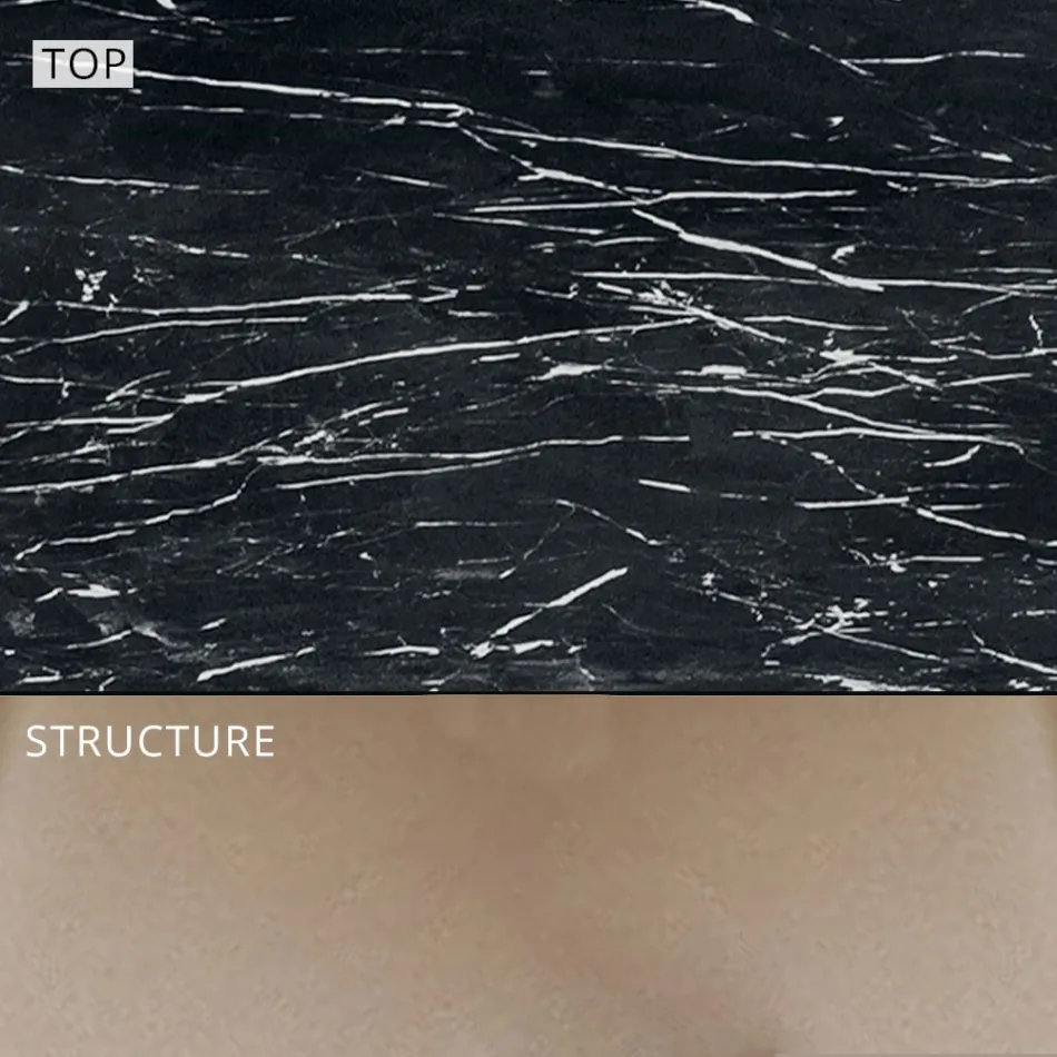 Zahradní jídelní stůl z hliníku a Hpl nebo Gres, různé povrchové úpravy - Filomena Viadurini