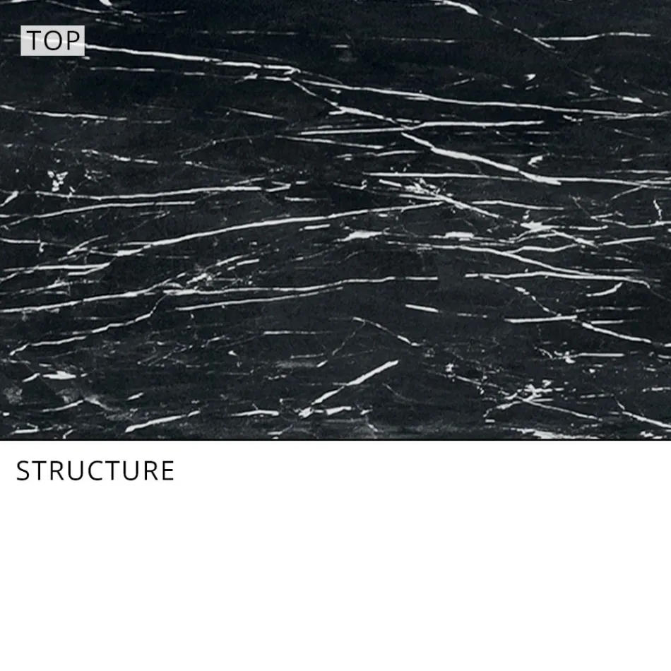 Zahradní jídelní stůl z hliníku a Hpl nebo Gres, různé povrchové úpravy - Filomena Viadurini