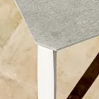 Zahradní jídelní stůl z hliníku a Hpl nebo Gres, různé povrchové úpravy - Filomena Viadurini