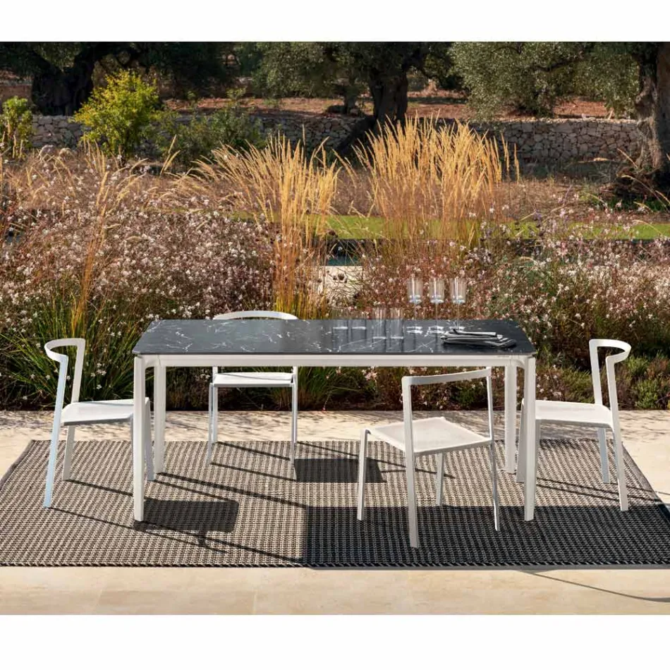 Deska zahradního jídelního stolu z porcelánové kameniny Made in Italy - Tarik Viadurini