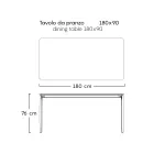 Deska zahradního jídelního stolu z porcelánové kameniny Made in Italy - Tarik Viadurini