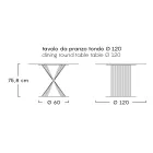 Venkovní jídelní stůl z hliníku a kameniny vyrobené v Itálii - Donovan Viadurini