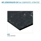 Pevný jídelní stůl z kovu a vrstvené Hpl Made in Italy - Bastiano Viadurini