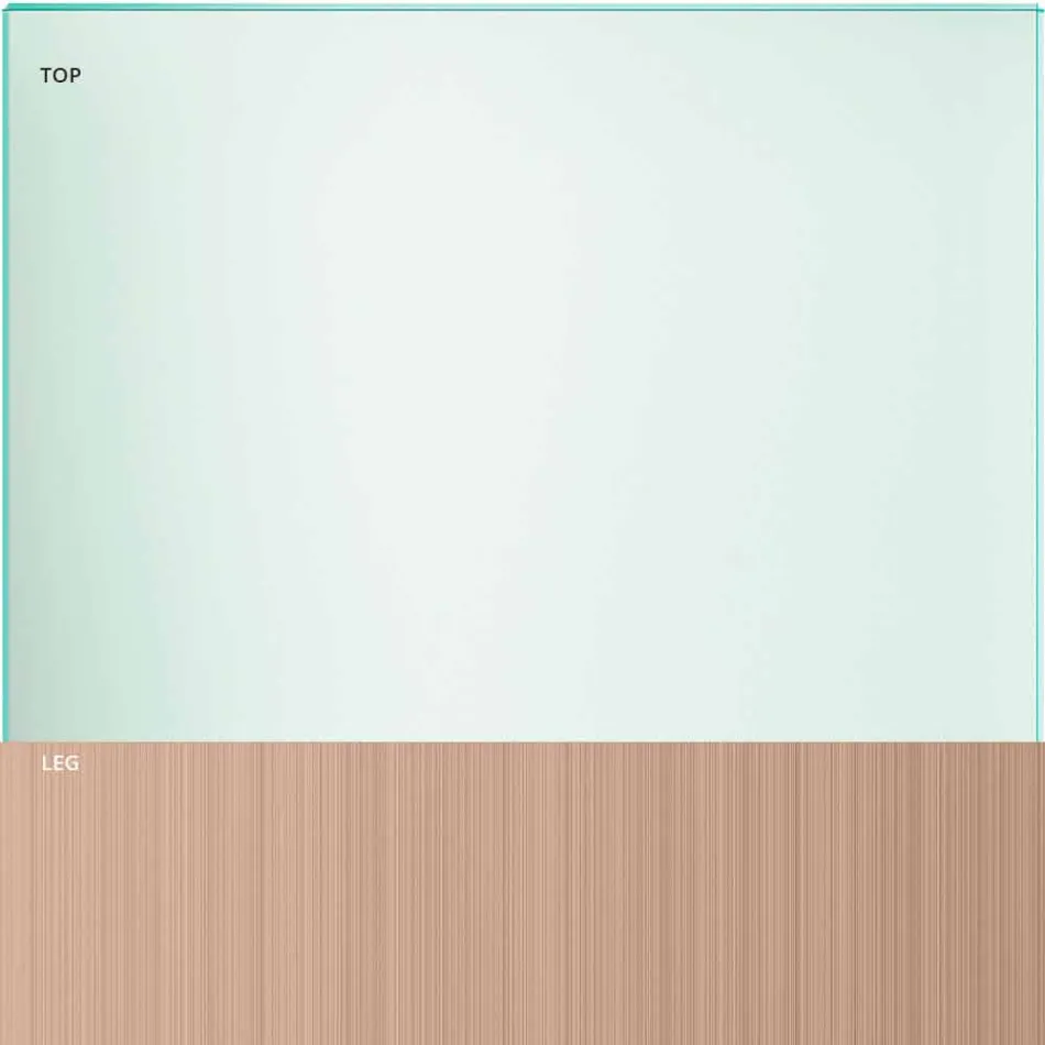 Jídelní stůl v průhledném skle a kovu různých barev 5 velikostí - Aschio Viadurini