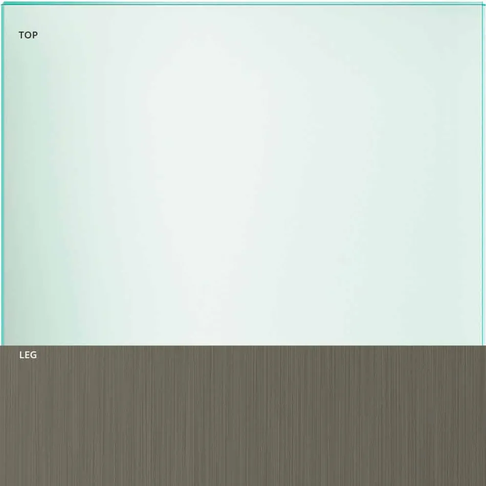 Jídelní stůl v průhledném skle a kovu různých barev 5 velikostí - Aschio Viadurini