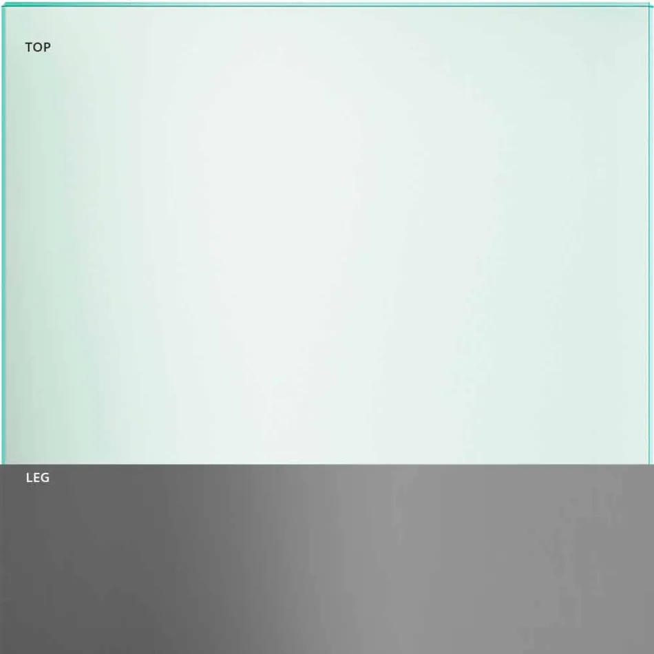 Jídelní stůl v průhledném skle a kovu různých barev 5 velikostí - Aschio Viadurini