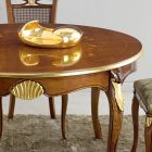 Kulatý rozkládací jídelní stůl 240 cm ze dřeva Made in Italy - Baroko Viadurini