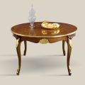 Kulatý rozkládací jídelní stůl 240 cm ze dřeva Made in Italy - Baroko
