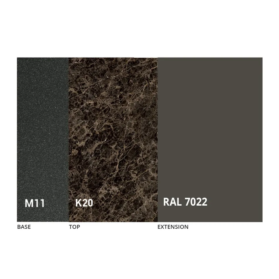 Kulatý jídelní stůl s rozkládací deskou na 180 cm Made in Italy - Muschio Viadurini