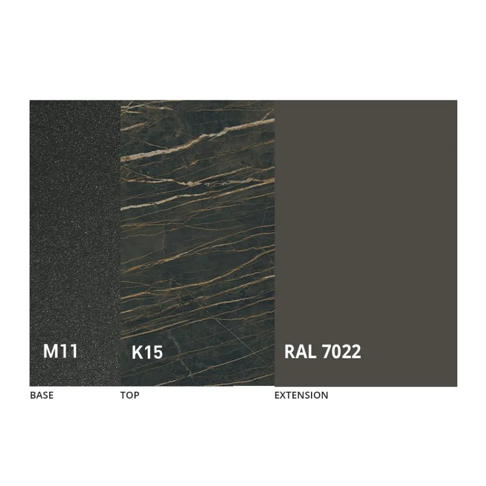 Kulatý jídelní stůl s rozkládací deskou na 180 cm Made in Italy - Muschio Viadurini