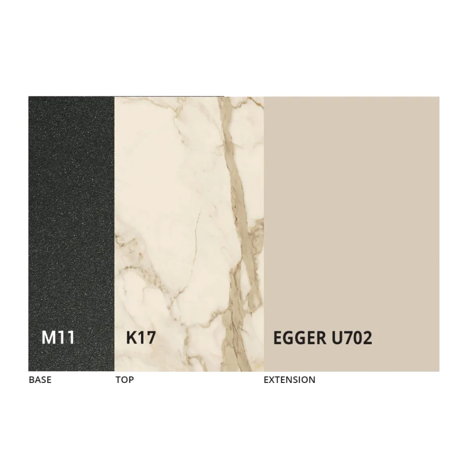 Kulatý jídelní stůl Rozkládací na 270 cm z keramiky Made in Italy - Muschio Viadurini