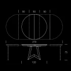 Kulatý jídelní stůl Rozkládací na 270 cm z keramiky Made in Italy - Muschio Viadurini