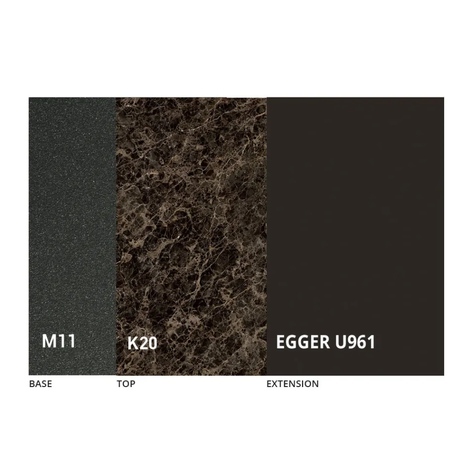 Kulatý jídelní stůl Rozkládací na 270 cm z keramiky Made in Italy - Muschio Viadurini