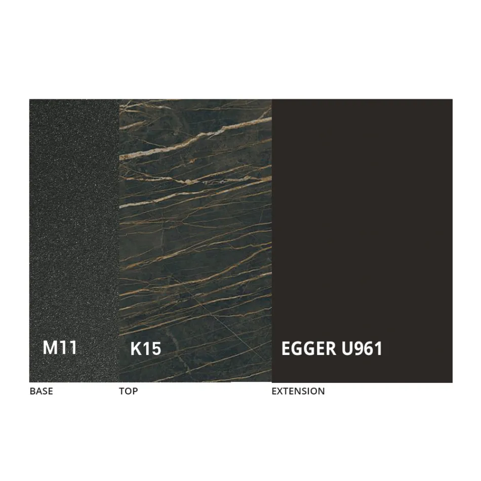 Kulatý jídelní stůl Rozkládací na 270 cm z keramiky Made in Italy - Muschio Viadurini