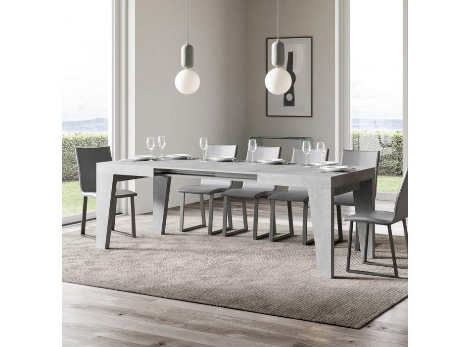 Čtvercový stůl Rozkládací na 440 cm ze dřeva Made in Italy - Květina Viadurini