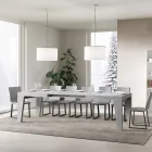 Čtvercový stůl Rozkládací na 440 cm ze dřeva Made in Italy - Květina Viadurini