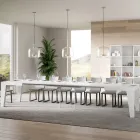 Čtvercový stůl Rozkládací na 440 cm ze dřeva Made in Italy - Květina Viadurini