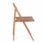 Čtvercový venkovní stůl z akáciového dřeva se 4 skládacími židlemi - šalvěj Viadurini