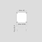 Pevná tabulka Design square MDF a Luigi chromované oceli Viadurini