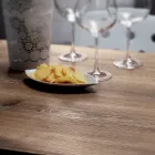 Čtvercový stůl z HPL Satin Nerezová ocel Vyrobeno v Itálii - Objektiv Viadurini