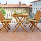 Obdélníkový zahradní stůl 120x70 cm Vyrobený z Teaku - Alba Viadurini