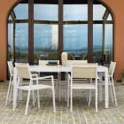 Obdélníkový stůl rozkládací až na 240 cm pro venkovní použití z hliníku - plech Viadurini