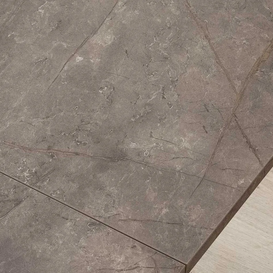 Rozkládací obdélníkový stůl na 240 nebo 280 cm z HPL a kovu - Současnost Viadurini