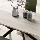 Obdélníkový stůl rozkládací na 260 nebo 300 cm z HPL a kovu - Charmy Viadurini