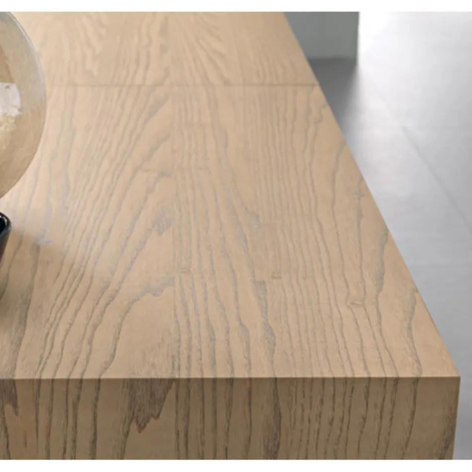 Rozkládací obdélníkový stůl (300 cm nebo 340 cm) ze dřeva - Passoa Viadurini