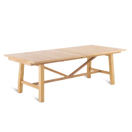 Obdélníkový rozkládací venkovní stůl z teakového dřeva Made in Italy - Oracle Viadurini