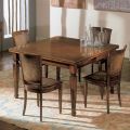 Obdélníkový stůl se 6 dřevěnými židlemi Made in Italy - Angelite