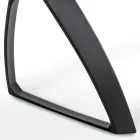 Obdélníkový stůl s deskou z dubové dýhy a hliníkovou základnou - Logan Viadurini