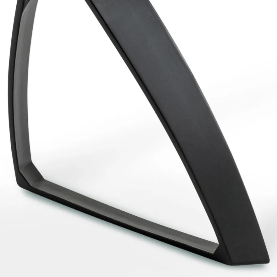 Obdélníkový stůl s deskou z dubové dýhy a hliníkovou základnou - Logan Viadurini