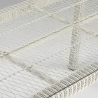 Obdélníkový venkovní stůl z polyratanu a skla - Gigi Viadurini