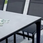 Obdélníkový zahradní stůl z hliníku a kameniny - Lunara Viadurini