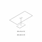 Moderní obdélníkový stůl v kouřovém nebo extrémním světle vyrobeném v Itálii - Dolce Viadurini