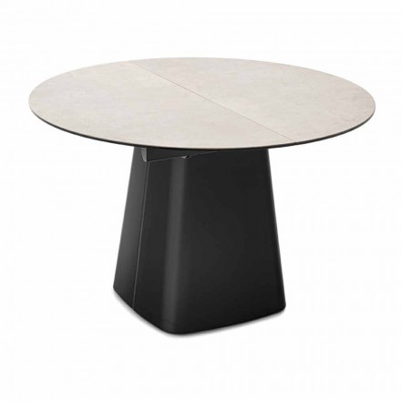 Kulatý stůl rozšiřitelný na 160 cm v keramickém provedení vyrobeném v Itálii - Connubia Hey Gio Viadurini