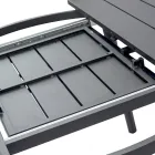 Rozkládací kulatý stůl z antracitového hliníku (170 cm) - Rivara Viadurini