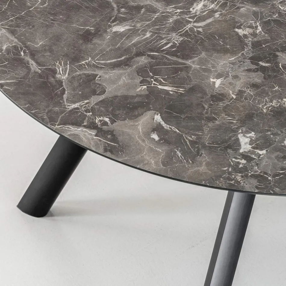 Kulatý stůl rozkládací na 170 cm z vrstveného HPL - Convivio Viadurini