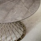 Kulatý stůl rozkládací na 170 cm z kovu a HPL - Sorriso Viadurini