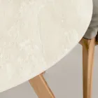 Kulatý venkovní stůl z keramiky Chianca od Ostuni Made in Italy - Pegaso Viadurini