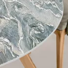 Kulatý venkovní stůl z ikonické ciprové keramiky Made in Italy - Pegaso Viadurini