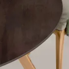 Kulatý venkovní stůl z kovu Corten Keramika Made in Italy - Pegaso Viadurini