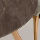 Kulatý venkovní stůl z keramiky Pulpis Brown Made in Italy - Pegaso Viadurini