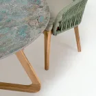 Kulatý venkovní keramický stůl Santos Made in Italy - Pegaso Viadurini