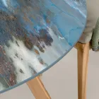 Kulatý venkovní keramický stůl Thunderstorm Made in Italy - Pegaso Viadurini