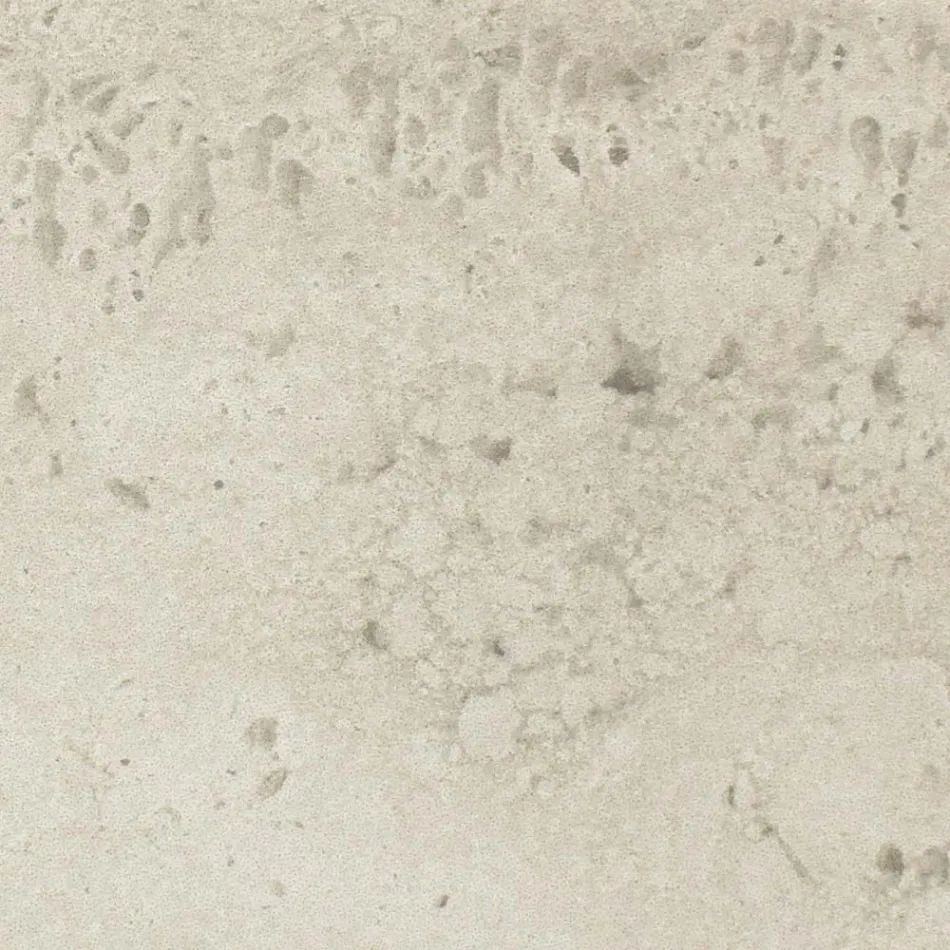 Kulatý venkovní stůl ze světlé travertinové keramiky Made in Italy - Pegaso Viadurini